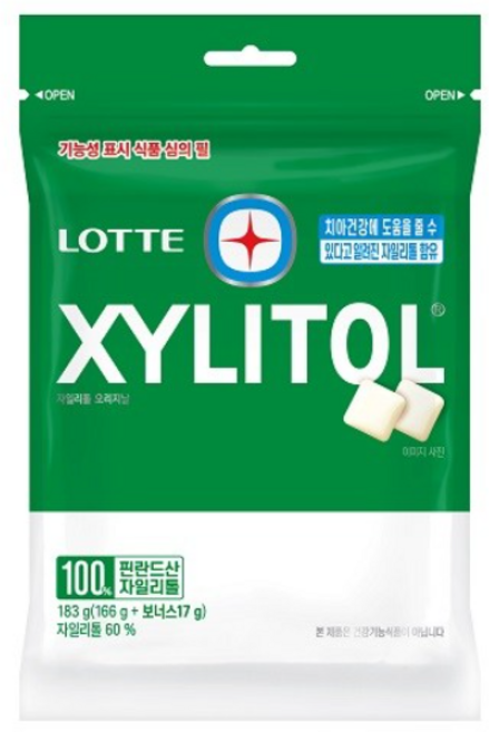 롯데자일리톨 오리지날, 183g, 2개