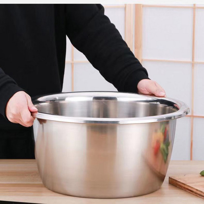 스텐 대형 30CM 빨래 식당 세면대 믹싱볼 김장용 대야 스테인리스세면대 24CM, 특심: 스텐 대야 70cm 대야 후크, 1개