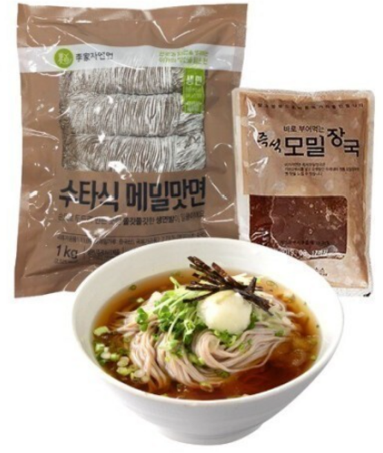 이가자연면 수타식 메밀맛면 5인분세트, 1개, 1kg