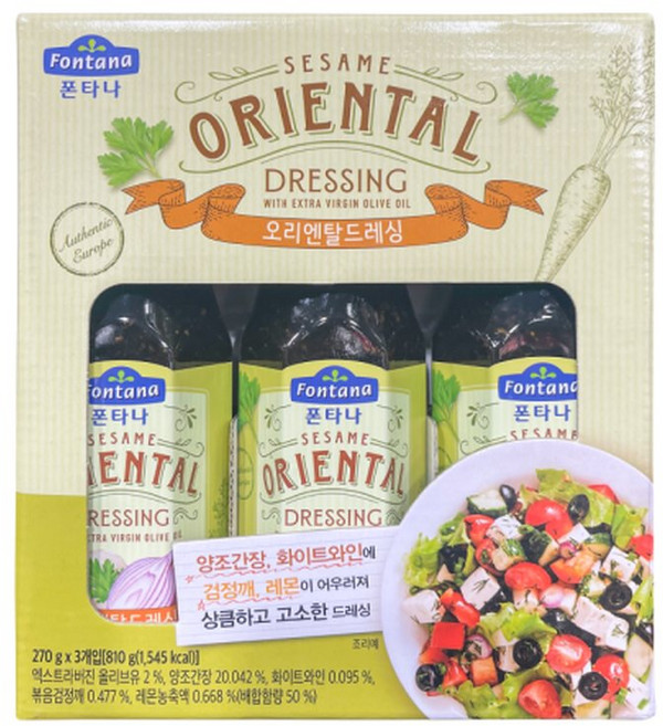 폰타나 오리엔탈 드레싱 270g X 3입 /, 3박스