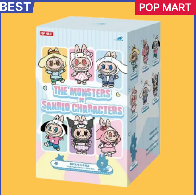 팝마트 라부부 정품 산리오 인형 랜덤박스 + 본트렉스, 1개, 랜덤, 17.5cm