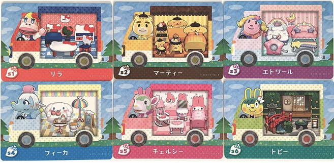 도부츠의 숲 amiibo 카드 산리오 콜라보레이션 6종 세트