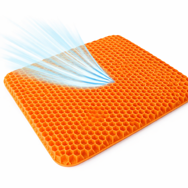 AEGEN 장거리 벌집 쿨링 운전 꼬리뼈 차량용 방석, 오렌지