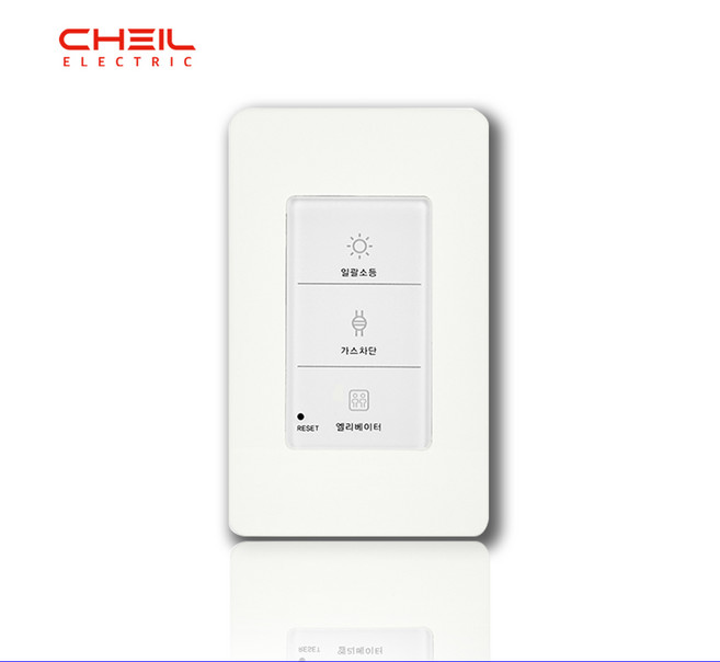 제일전기공업 디노2 전자식스위치 터치스위치 일괄소등 대기전력 아파트 전등설치 CHEIL 코콤, (2) 조명2구 스위치, 1개