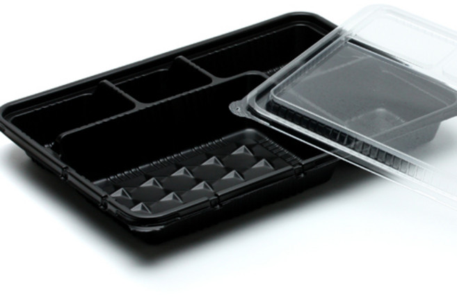 YP-검정돈가스5칸(용기+뚜껑)-200ea, 1세트, 200개입