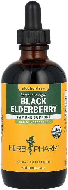 Herb Pharm Black Elderberry Alcohol-Free 4 fl oz 120 ml, Herb Pharm, Black Elderberry,, 1개 - 쿠팡