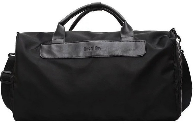 MOCO BAG大容量素色運動包 乾濕分離獨立鞋倉 多用途旅行運動收納, 黑色, 1個