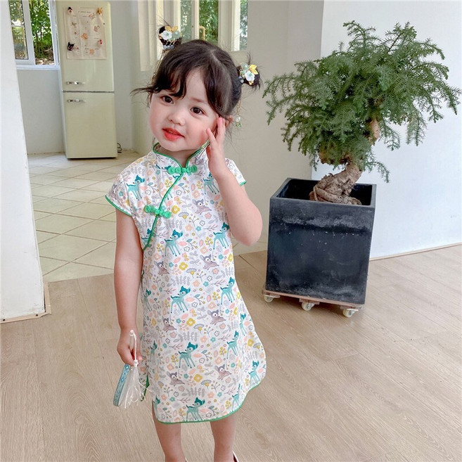 女童旗袍洋裝