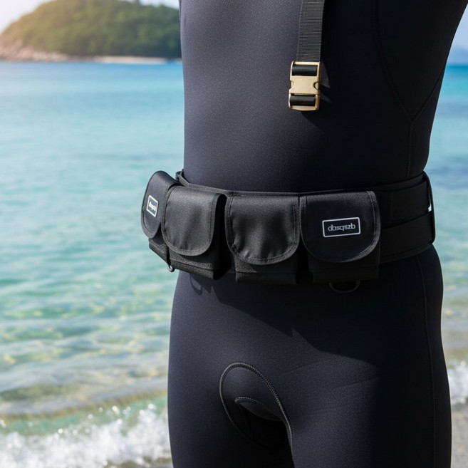 다이빙 웨이트 벨트 포켓 백 가방 수중 잠수 수중 프리다이빙 스킨스쿠버, 6단(납 미포함)