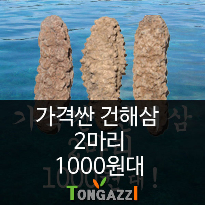 가격이 싼 건해삼 2마리 마리당 1000원대 요리용 별도판매 큰건해삼 한국 즉석조리가능 반건조해삼 한국건해삼가루 선택가능, 1세트, 미니건해삼 5마리