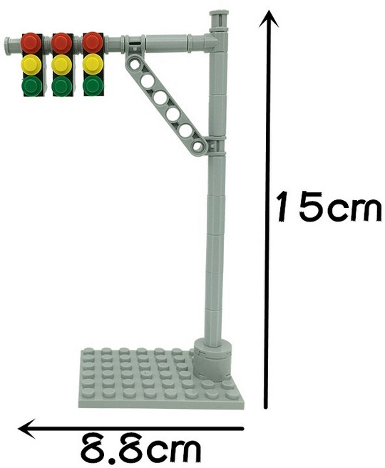 CITY 建築積木 紅綠燈模型, 1個, 紅綠燈C款