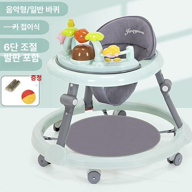 위크앤픽 아기보행기 백일선물 유아 다기능 보조기, 1개, 표준 바퀴 장난감 음악 조명 발판 B
