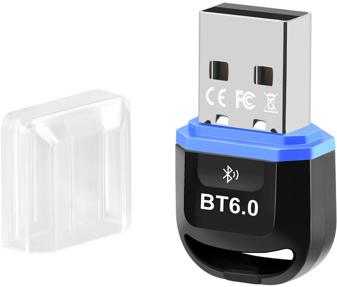 BT6.0 USB藍牙適配器, 黑色, 1個, RTL640