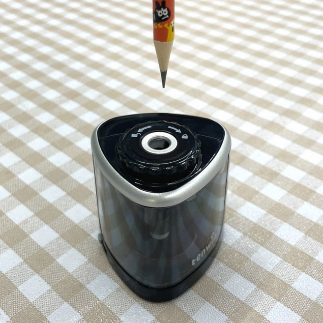 수동 겸용 자동 연필깎이 블랙, 상세페이지 참조, 1개