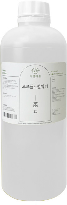 자연의숲 로즈워터 (천연 화장품 원료), 1개, 1L