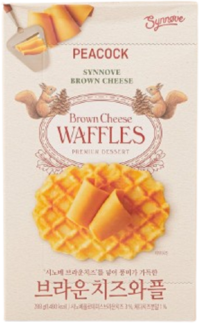 피코크 브라운 치즈와플, 3개, 288g