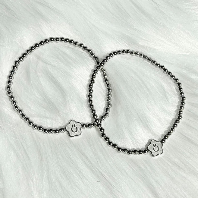 임영웅팔찌 써지컬스틸 메탈 실버 여름 팔찌