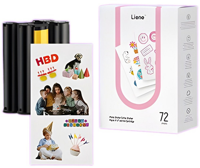 Liene PixCut S1 全自動照片貼紙列印機 3合1 功能, 白色, 貼紙72張+色帶*2