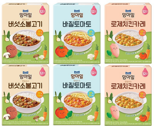 [똑똑] 맘마밀 안심소스 6개 1세트, 80g, 2세트