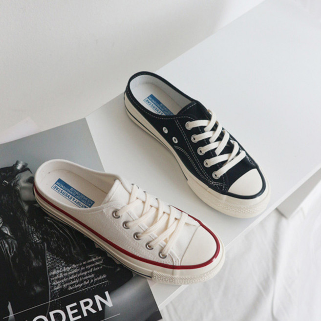 린다로그 남녀 캔버스 스니커즈 뮬 블로퍼 슬리퍼