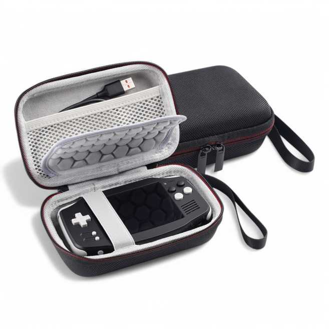 앤버닉 RG34XX 수납형 핸드 스트랩 케이스, 1개, 블랙