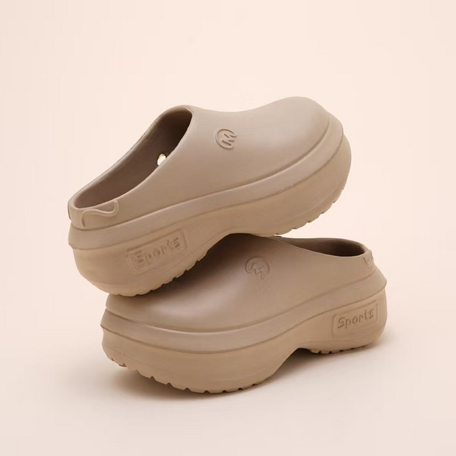 厚底穆勒鞋 防潑水休閒半包鞋