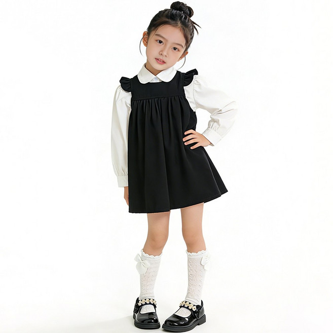 투에그 여아동 봄가을 원피스 블라우스 세트 공주 드레스 결혼식하객룩