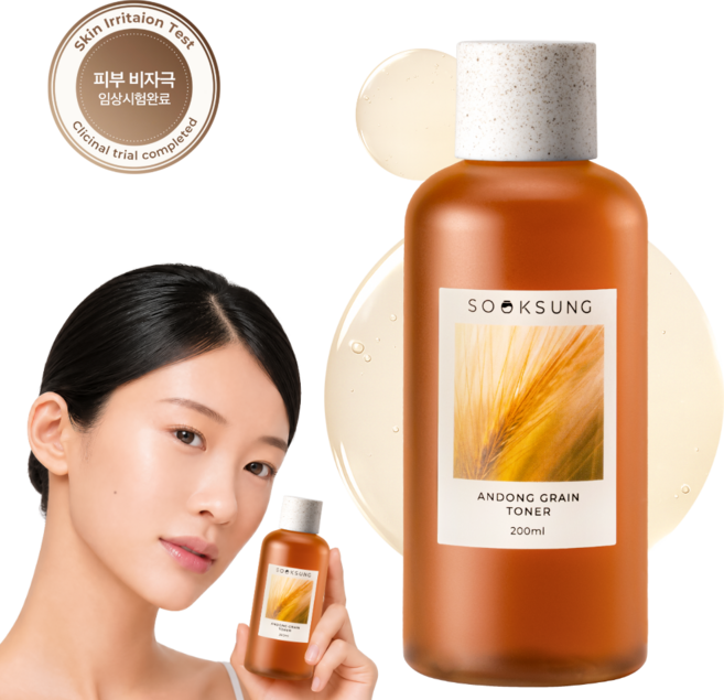 숙성 안동 오곡 수분 홍조 진정 스킨 토너, 1개, 205ml