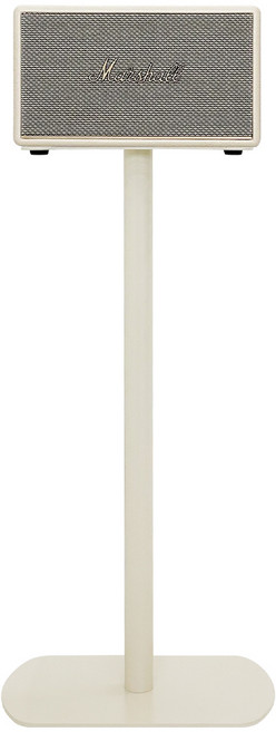 마블홀릭 마샬 스피커 스탠드 3 2 1 거치대 받침대 슬림 사각 라운드형, 고정식, 크림 + 3m 케이블 크림, 액톤, 1개