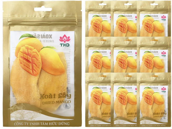 베트남 THD 반건조 건망고 말린 망고 슬라이스, 10개, 100g