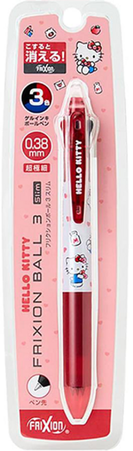 옐상 산리오 Pilot 프릭션 지워지는 3색 볼펜 6종, 1개, 키티