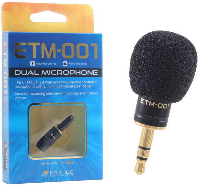 에듀티지 ETM-001 3극 고감도 무지향성 마이크 국산[정품]