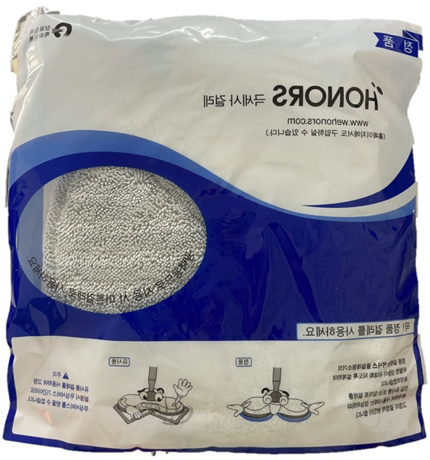 아너스 듀얼 물걸레 청소기 전용 극세사 걸레 2p, 그레이, 1개