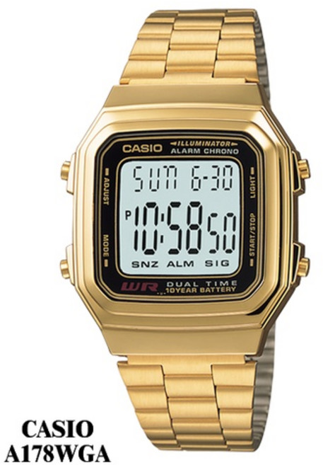 CASIO 電子錶 十年電池 不鏽鋼錶帶 中性款