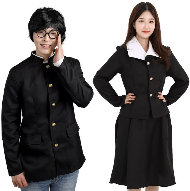 옛날교복 교련복 복고패션 코스프레 졸업사진컨셉의상