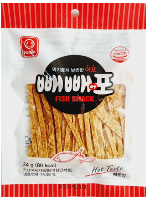 빼빼포 매운맛, 24g, 2개