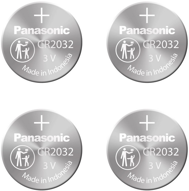 파나소닉 리튬 코인 배터리 건전지 CR2032, 4개입, 1개
