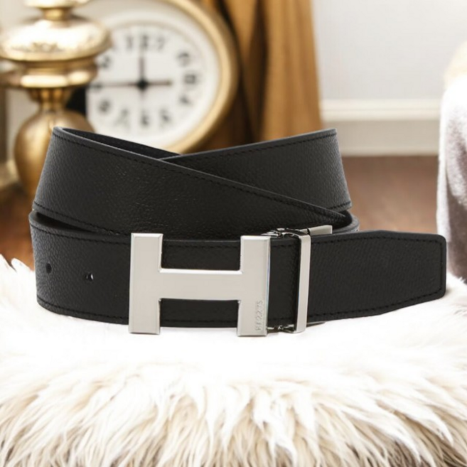백화점정품 헤지스 남성 H 로고 버클 벨트 허리띠 가죽 남자 캐주얼 정장 벨트 혁띠