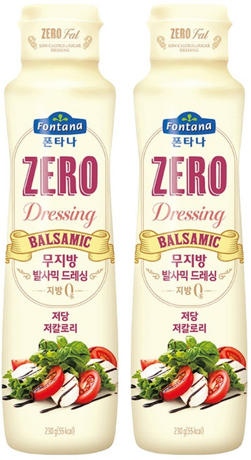 폰타나 무지방 발사믹 드레싱, 230g, 2개