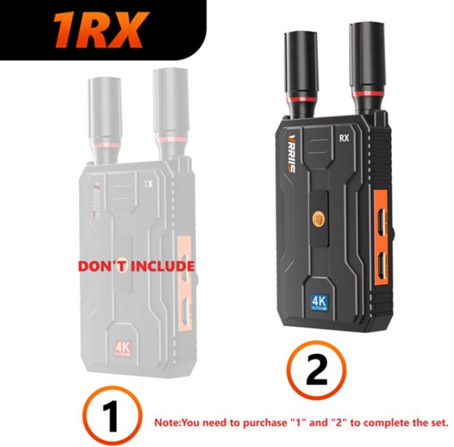 4K 무선 HDMI 비디오 송신기 및 수신기 확장 키트 DSLR 카메라 노트북TV 프로젝터 모니터용 400m Los Range, ONLY 1 RX, CHINA_AU 플러그 | 400M