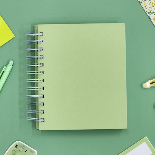 인생네컷 네컷 사진첩 접착식 포토북 앨범 폴라로이드, 25매, 무지그린