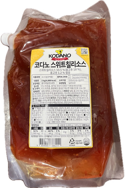 코다노 스위트 칠리소스 2kg, 1개