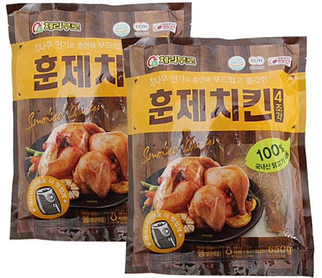 체리부로 훈제치킨 650g, 2개