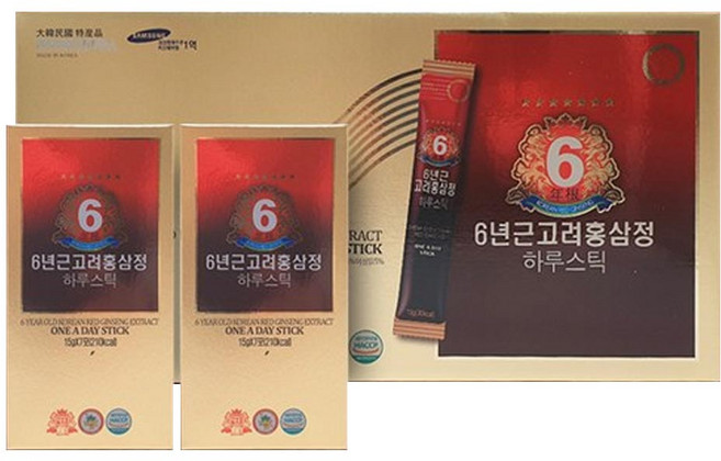 6년근 고려홍삼정 하루스틱 (15g*28포) 국산 면역력 증가, 28개, 15g