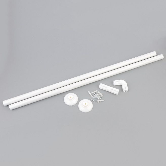 이샵 타공 코너형 샤워커튼봉 2단 커튼봉걸이 욕실커텐, 3단