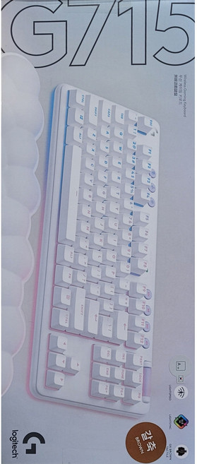 로지텍 오로라 컬렉션 무선 텐키리스 게이밍 키보드 G715 택타일, 혼합색상, YR0085, 갈축