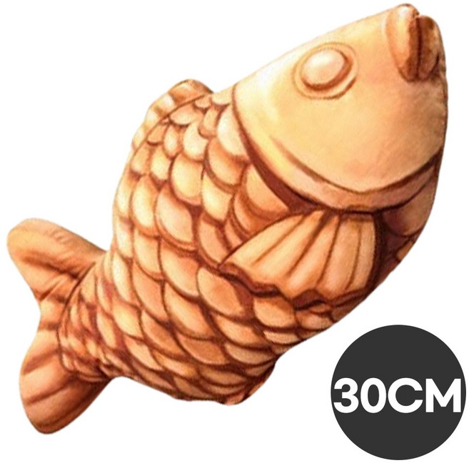 이지유 고양이 생선 인형 애착 물고기인형 장난감, 1개, 붕어빵 30cm