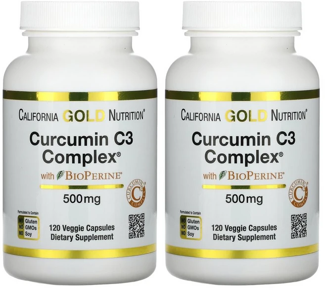 캘리포니아 골드 뉴트리션 커큐민 C3 Complex 500mg 120정 x2개, 240정, 1개 - 쿠팡