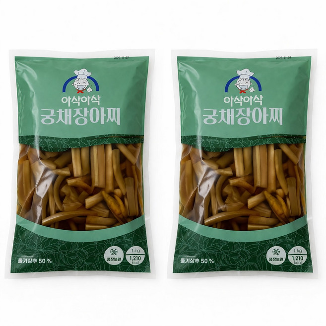 궁채 장아찌 2kg (1kg+1kg 2개) 산상추 뚱채 절임 반찬, 1개