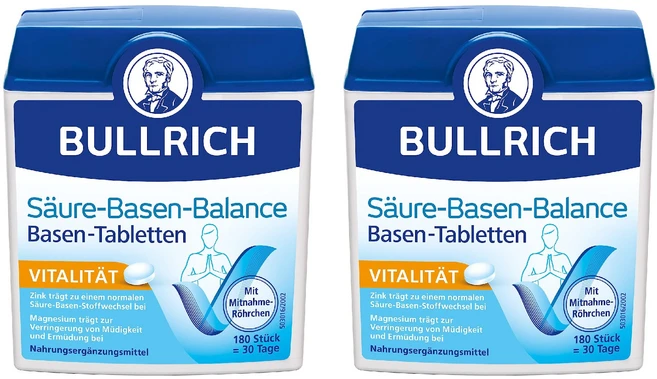 Bullrich 불리히 산-염기 밸런스 베이저 정제 180개입 158g 3팩 독일 Acid-base balance base tablets, 180정, 2개 - 쿠팡